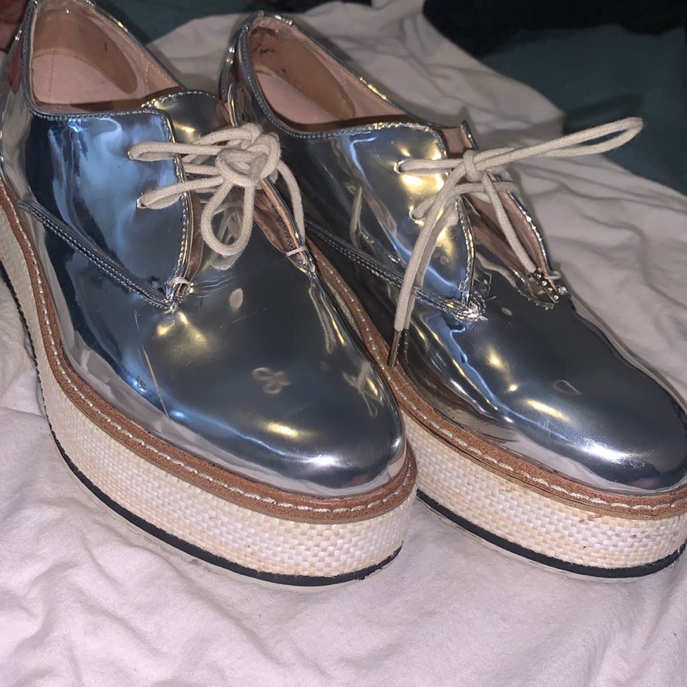 Silver Zara Platform shoes